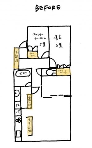 リフォーム後の間取り つくり付け収納がゼロの家になりました Emi Blog Ourhome ちょうどいい 家族に寄り添う暮らしのよみもの